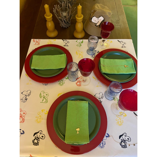 MANTEL SNOOPY COLORES -  COLECCiÓN  TEXTIL HOGAR